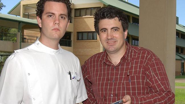 Trent Twomey and Nick Loukas back in 2005. The pair would go on to become business partners. Picture: Michael Watt