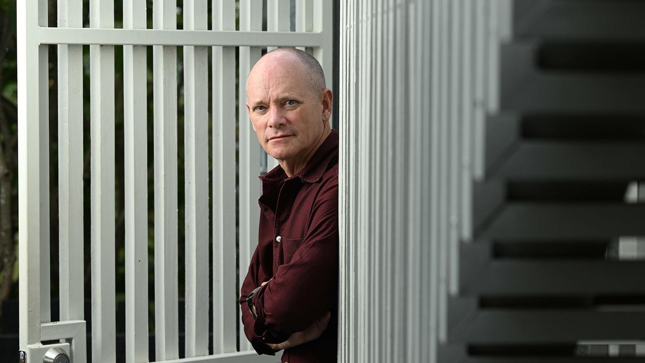 Former QLD premier Campbell Newman with security bars at his home in Windsor. pic Lyndon Mechielsen/Courier Mail