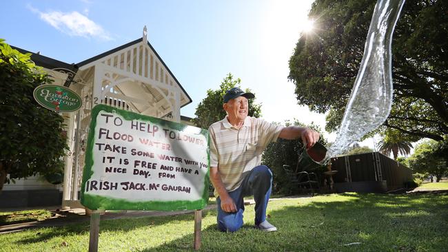 “Irish Jack” McGauran at his house on the banks of the Ovens River in Wangaratta. Picture: Alex Coppel.