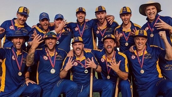 Pascoe Vale Central celebrates its NWMCA premiership.