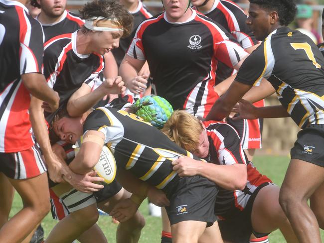 QLD Rugby Union State Championships (17-18 years boys) at the Townsville Sports Precinct. Saturday May 24. Wide Bay against Capricorn. Picture: Evan Morgan