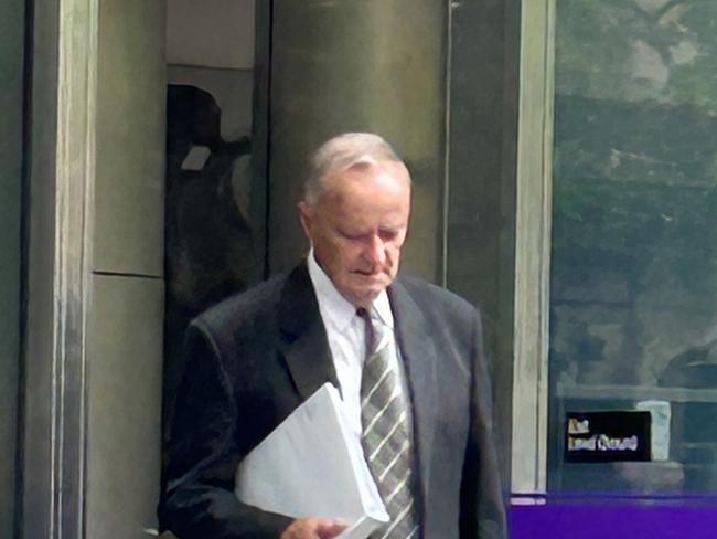 Retired cop Garry Barker outside County Court after a plea hearing.