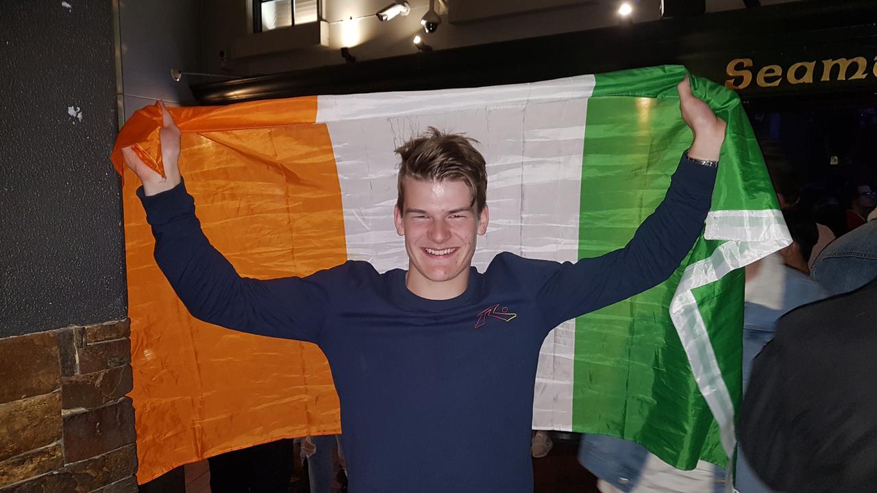 Bayley Logan with an Irish flag. Picture: Kiel Egging