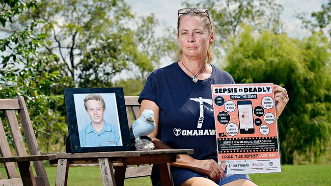 Keen Darwin cricketer Thomas Snell, 13, died last year after developing sepsis and his mum Amanda Clarke is now trying to raise awareness so other families know the symptoms. Picture: Michael Franchi