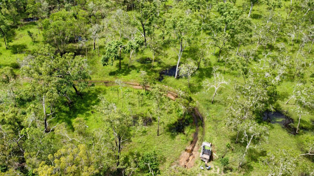 Two German tourists were forced to walk 60km through remote Far North terrain after a Google Maps mishap led them to get bogged in Oyala Thumotang National Park. Picture: Supplied