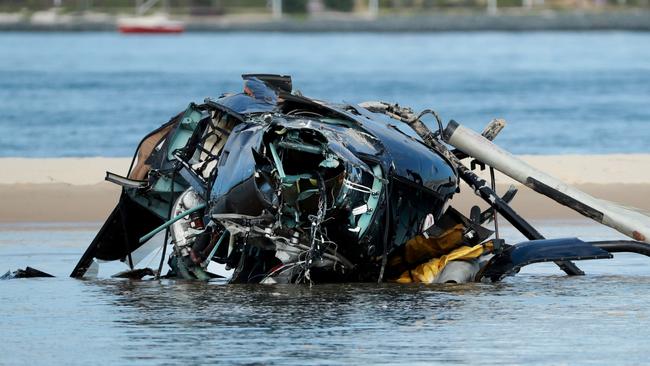 The wreckage from the crash. Picture Scott Powick