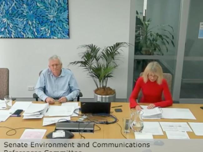 Australian Press Council chair Neville Stevens and chief executive officer Yvette Lamont. Picture: Parliament of Australia via NCA NewsWIre