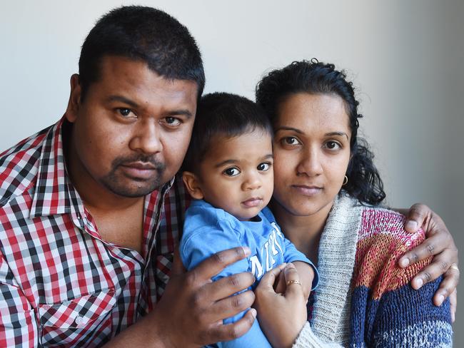 Ross Caldera and Stacey Nadarajah, pictured with son Dyrell, had a stillbirth at Bacchus Marsh hospital in 2013. Picture: Rob Leeson