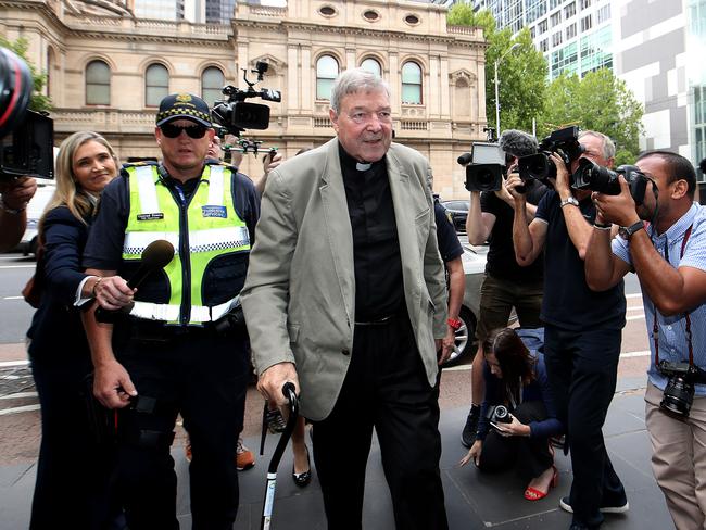 26/02/2019 Cardinal George Pell arrives at Victorian County Court.Picture : David Geraghty / The Australian.