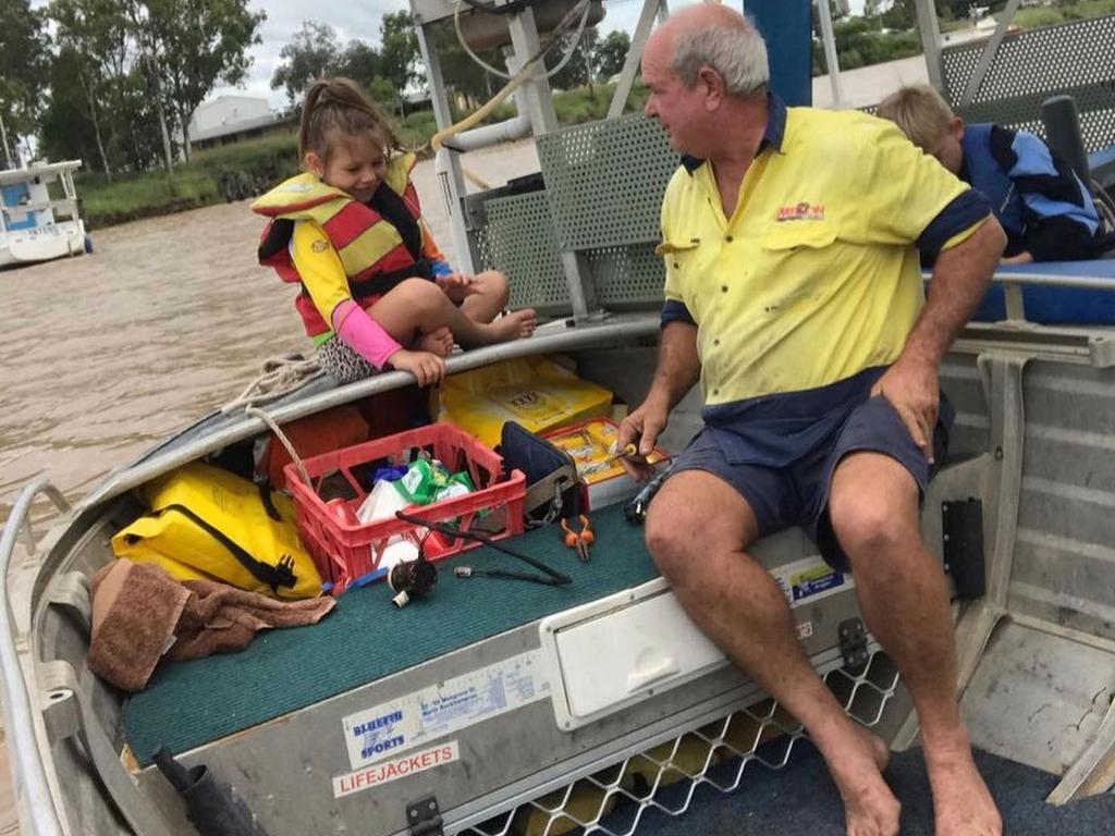 Mark Prosser and his grandaughter Charli enjoying time on the boat.