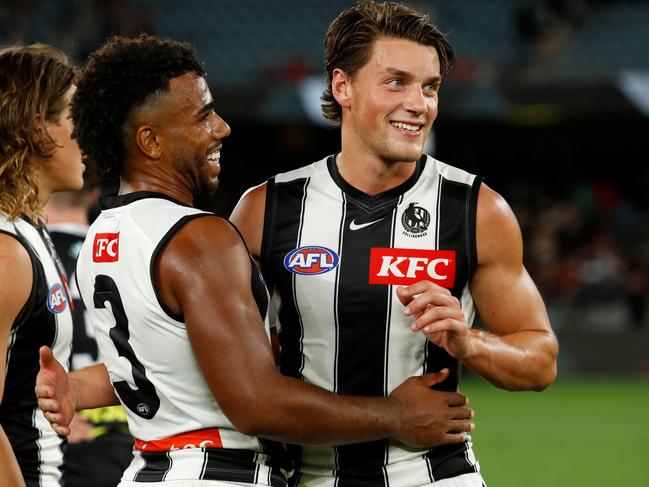 New recruit Patrick Lipinski had a blinder in his Pies’ debut. Picture: AFL Photos/Getty Images