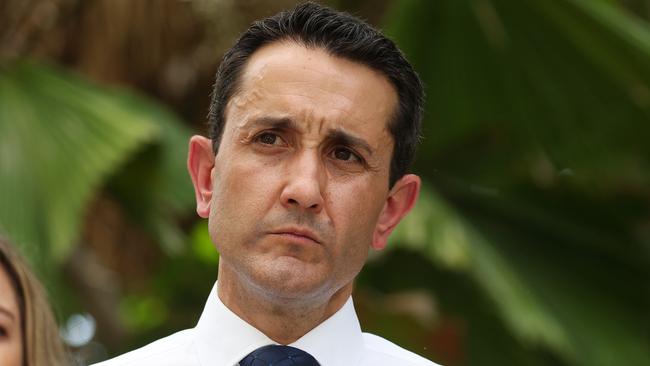 Opposition Leader David Crisafulli’s small-target strategy is unravelling over abortion laws. Picture: Liam Kidston.