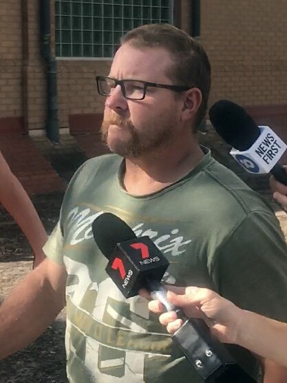 Chad Vinzelberg leaves Elizabeth Magistrates Court earlier this month. Picture: AAP Image/Kathryn Bermingham