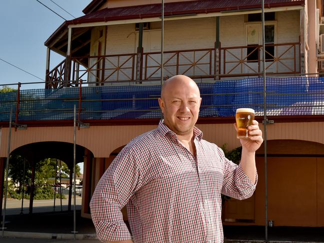 West End Hotel publican Matt Jeboult outside the historic pub which has been renovated. Picture: Evan Morgan