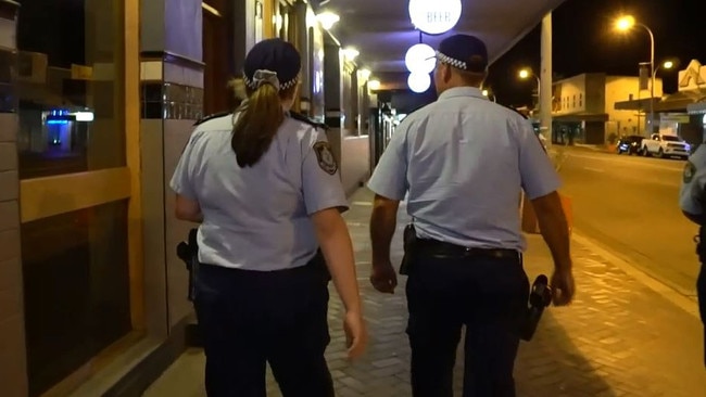 Officers patrolling as part of Operation Surge over the weekend. Picture: NSW Police.