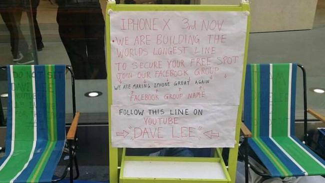 The sign at the front of the Apple Store. Picture: Marcus Barsoum.