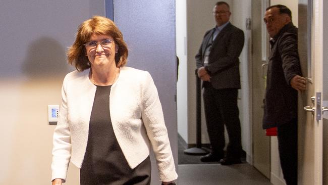 RBA governor Michele Bullock arrives for a media conference on Tuesday. Picture: Jeremy Piper