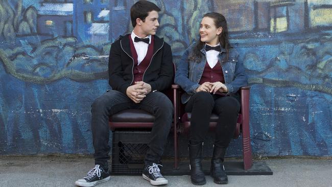 Dylan Minnette and Katherine Langford star in 13 Reasons Why.