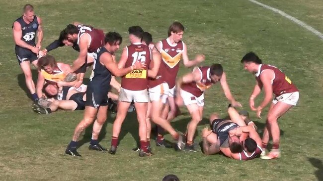 Lower Plenty and Epping players involved in the brawl.