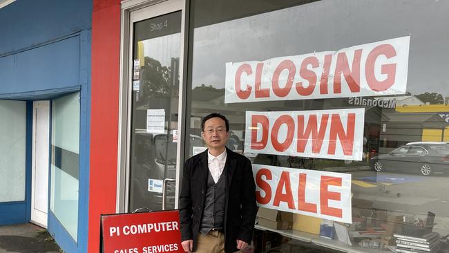 PI Computer business owner John Gu said he was disappointed he was only given one month’s notice to leave the retail premises. Picture: Ashleigh Tullis