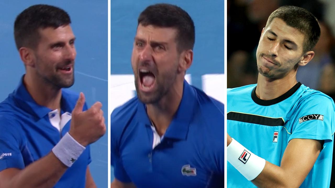 Novak Djokovic got angry and got going.