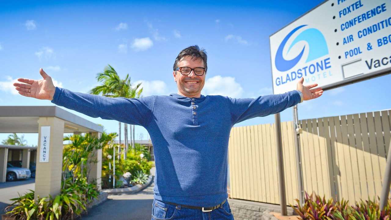 SOLD: Greek man Tasos Barounis and wife Tricia are the new owners of the Gladstone Motel. Picture: Mike Richards GLA050517MOTEL