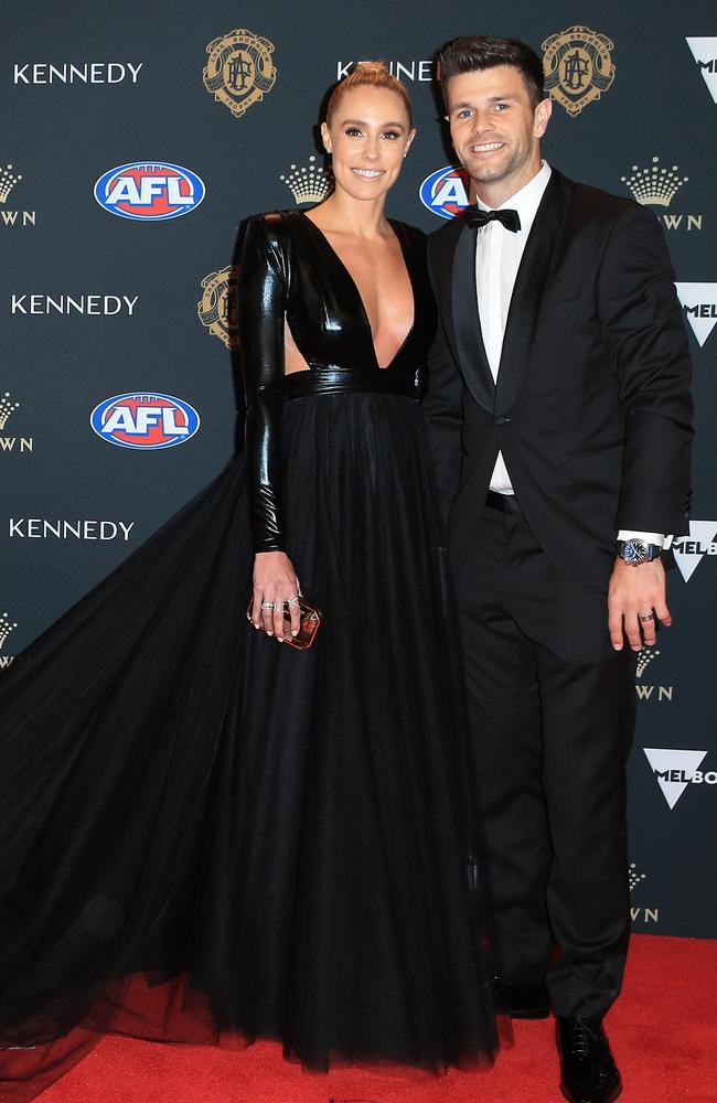 Brooke and Trent Cotchin did not disappoint on the red carpet. Picture: Mark Stewart