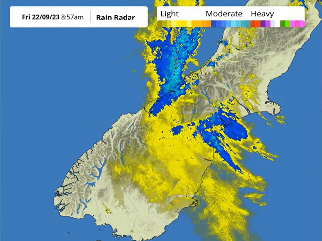 It had moved north by Friday morning. Picture: X/Twitter/MetService