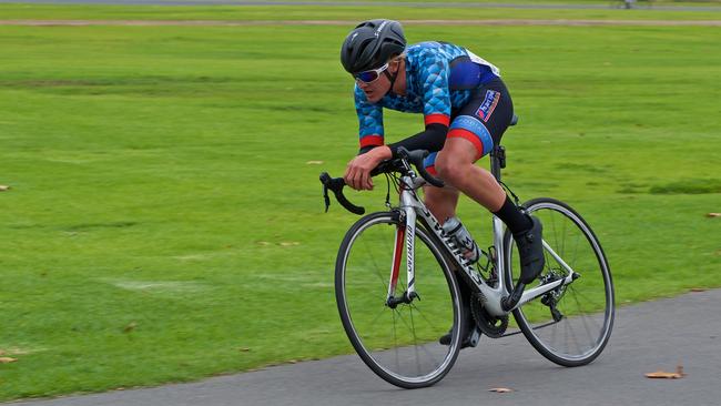 Rostrevor College student and rising SA cycling talent Elliott Murada in action. Picture: Rostrevor College.