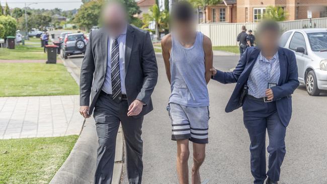Five teenagers, including a 14-year-old, were charged with terror offences in April following an investigation into the alleged stabbing of a Sydney bishop. Picture: NSW Police.