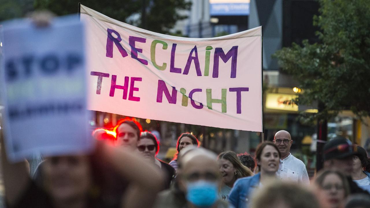 DVAC hosts the Reclaim the Night march in Toowoomba. Picture: Kevin Farmer