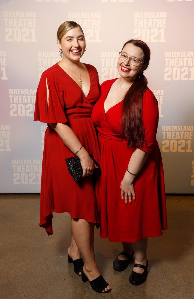 Maddy Price and Madeleine Little at the opening night of Queensland Theatre’s Our Town. Pictures: J&amp;A Photography