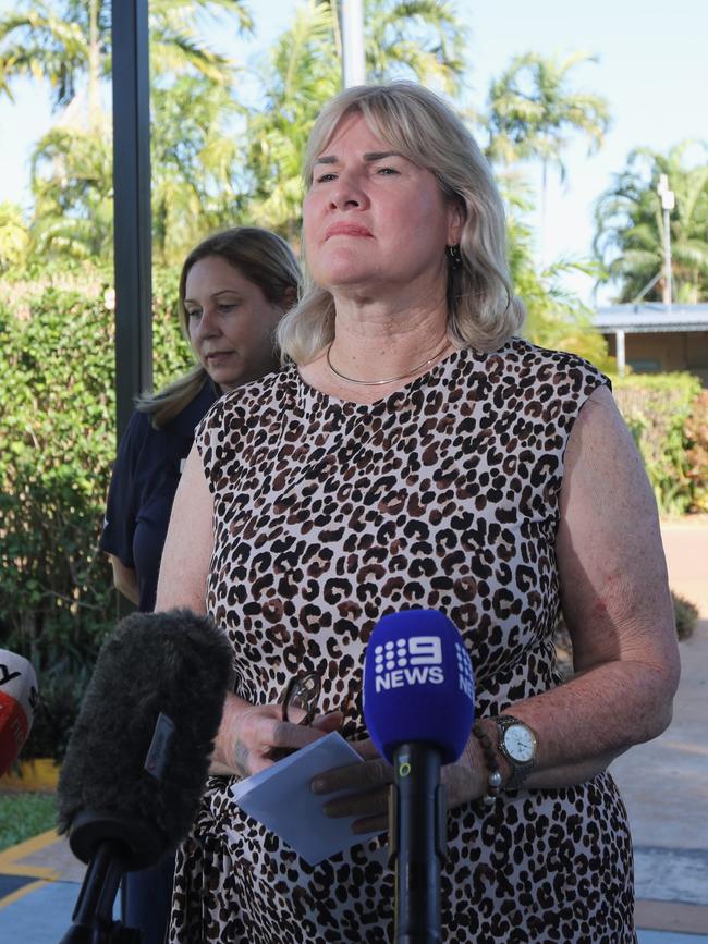 Chief Minister Eva Lawler at the Darwin Discovery Parks caravan park on Monday, June 10. Picture: Zizi Averill