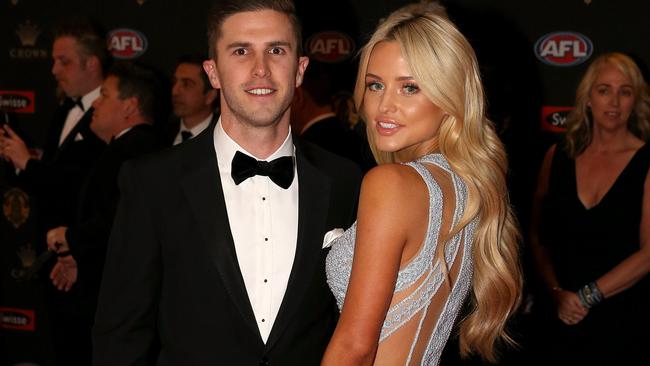 Marc Murphy and his wife Jessie at the 2016 Brownlow Medal. Picture: Tim Carrafa