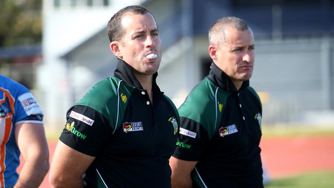 Pride v Ipswich at Barlow Park. Jets' Coaching brothers Ben and Shane Walker. PICTURE: STEWART McLEAN