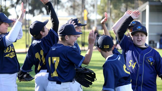 Junior baseball spread - Deakin Blues v Guild-Lara.  Picture: Mike Dugdale