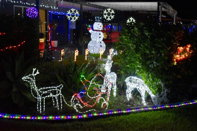 Christmas lights in Georgemilton St in West Mackay. Picture: Rae Wilson