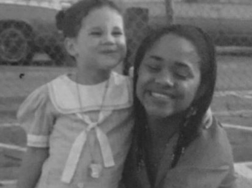 The childhood photo of Meghan Markle and her mother Doria on the Archewell website. Picture: Meghan, Duchess of Sussex/Archewell