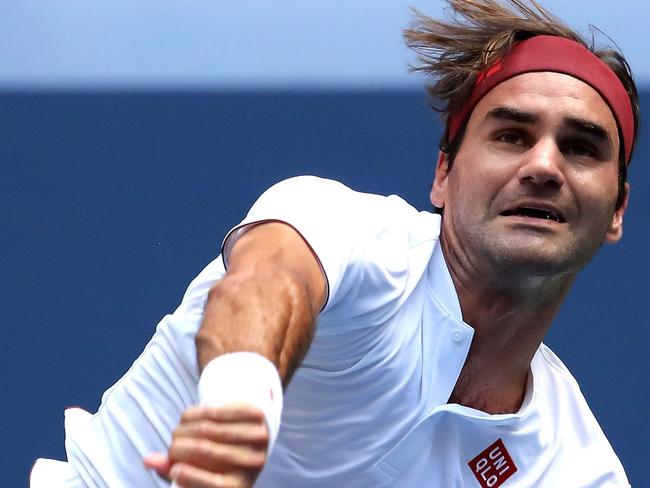 At 38, the end is getting close for Roger Federer. Picture: Elsa/Getty Images/AFP