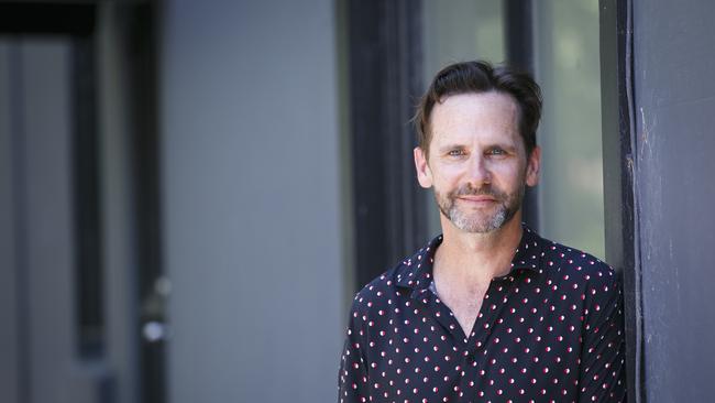 Radio DJ Robbe Buck at his Sydney home. Picture: Tim Pascoe