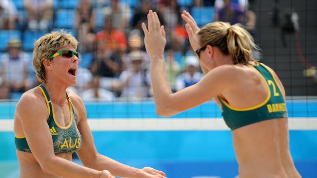 Australian beach volleyballer Natalie Cook (left) described the Commonwealth Games news as ‘devastating’. Picture: Getty