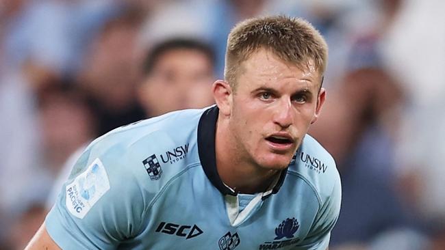 SYDNEY, AUSTRALIA - MARCH 08:  Joey Walton of the Waratahs waits for the ball during the round four Super Rugby Pacific match between NSW Waratahs and Western Force at Allianz Stadium, on March 08, 2025, in Sydney, Australia. (Photo by Matt King/Getty Images)