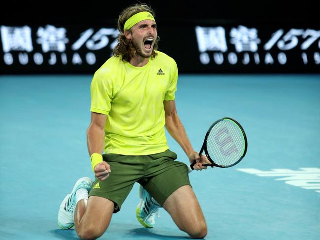 Cult figure Stefanos Tsitsipas might find a sterner task in his first-round opponent, this time. Picture: AFP