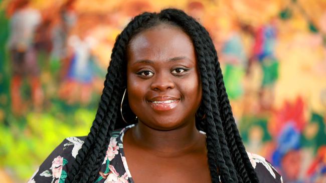 Business woman Sarah Osei, owner of Sarah's Cupcake Creations, poses for photographs in Blacktown on International Women’s Day. Photo: Angelo Velardo.