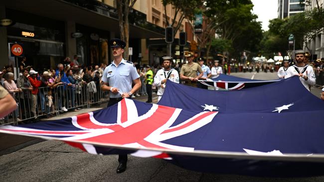 Anzac Day 2023 parade in Brisbane. Photo by Dan Peled/Getty Images
