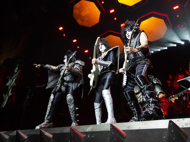 KISS play the first of two nights at Sydney’s Qudos Bank Arena. Picture: Monique Harmer