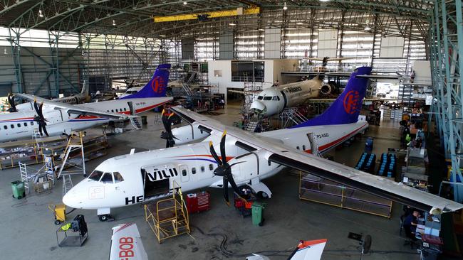 Hawker Pacific’s extended hangar at Cairns Airport. PICTURE: STEWART MCLEAN