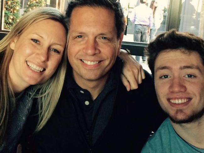 Australian woman Justine Damond with fiance Don Damond and stepson Zach Damond. Picture: Facebook