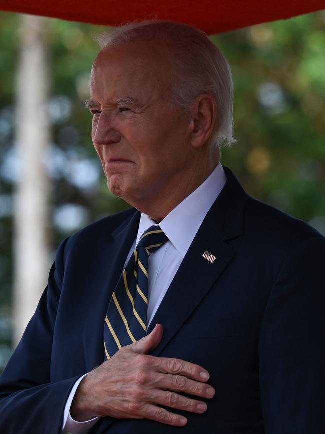 US President Joe Biden needs to tae a stronger stand, writes Erin Molan. Picture: AFP