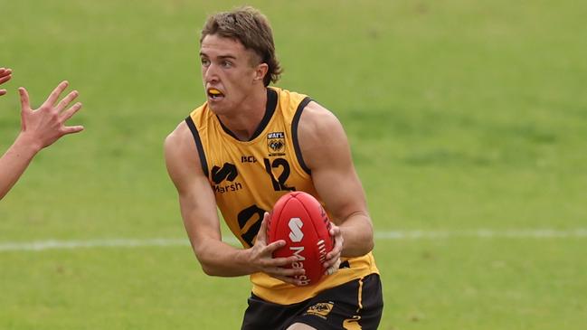 West Australian Bo Allan is off to the Eagles. (Photo by Will Russell/AFL Photos/via Getty Images)